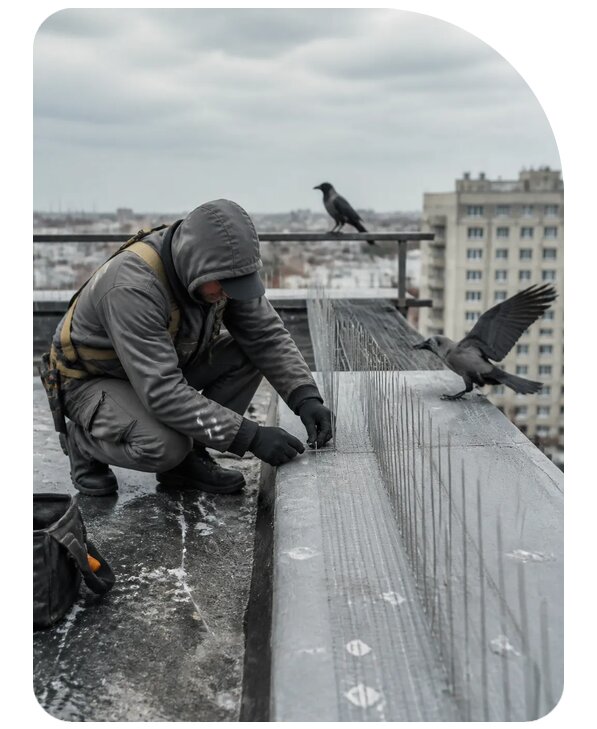 Защита от ворон под ключ в Богородицке по цене от 5343 р. | Сенат-Бгд